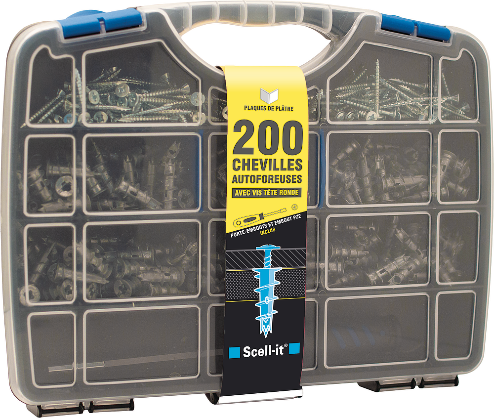 kit 200 chevilles auto + vis