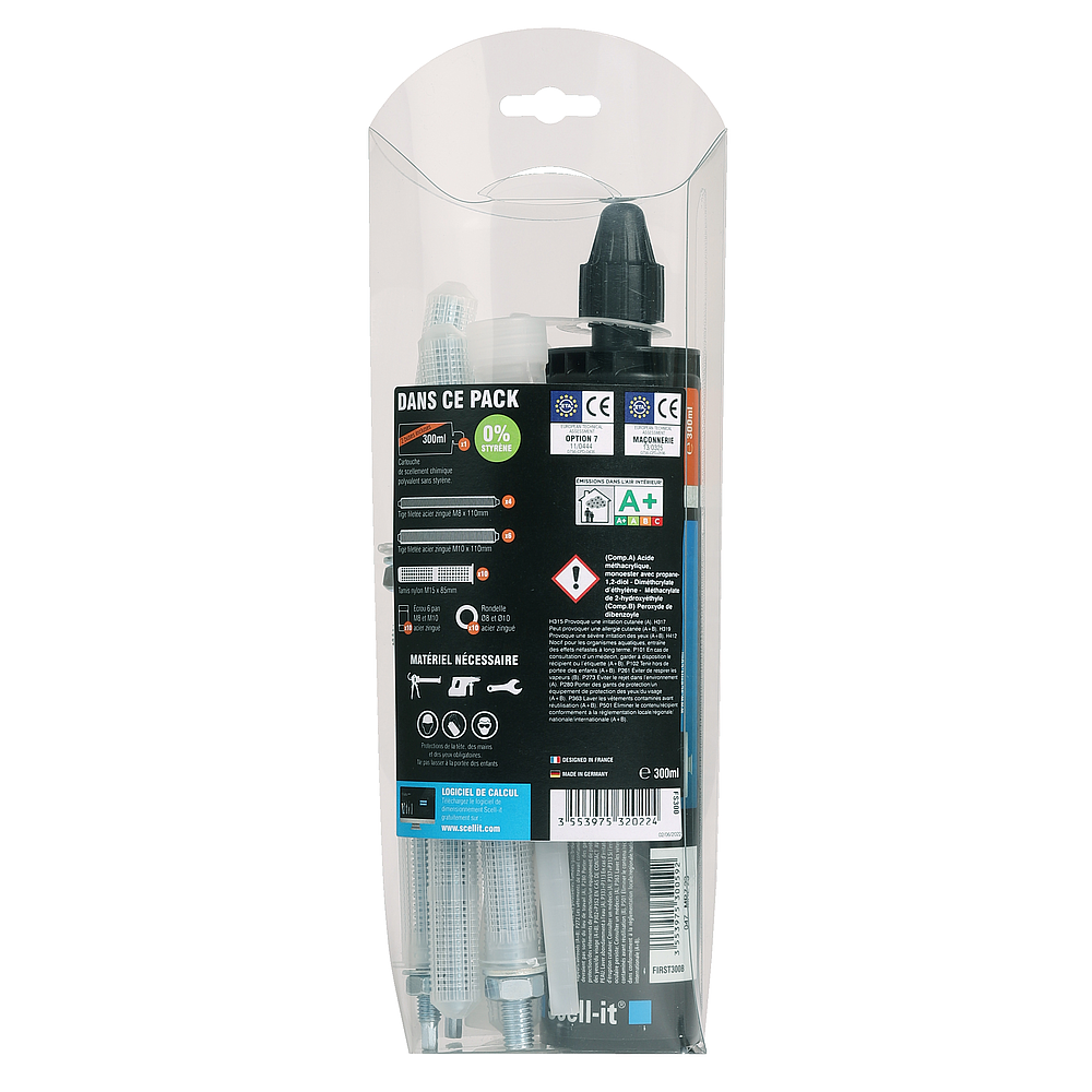 kit scellement chimique 300ml