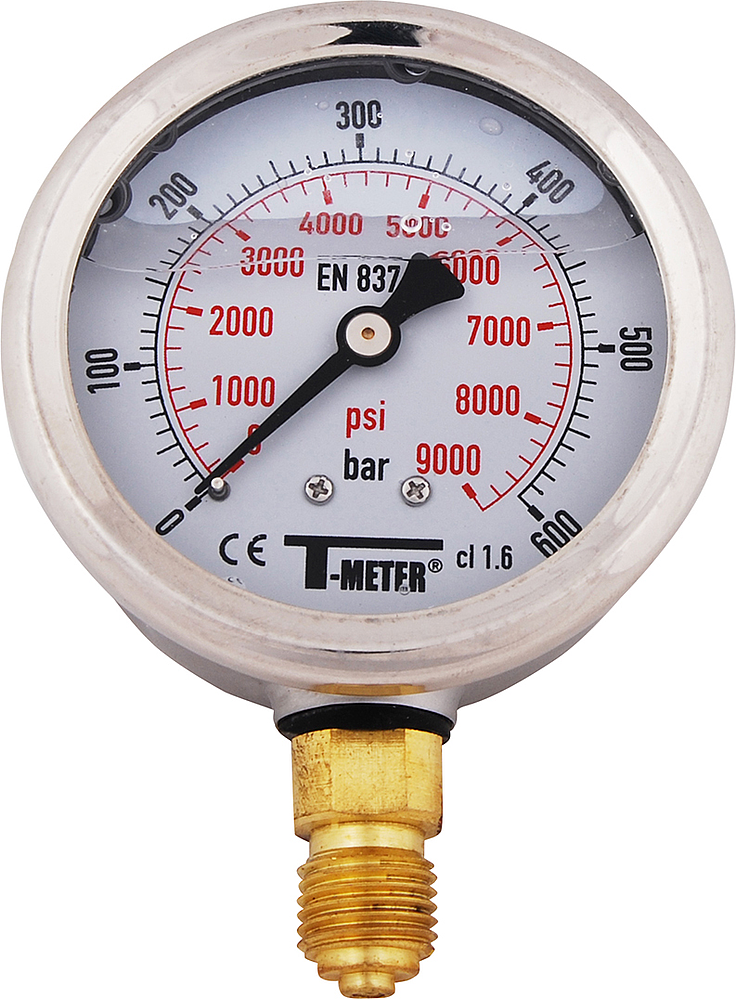 Manomètre à glycérine vertical – Ø 63 mm – 1/4