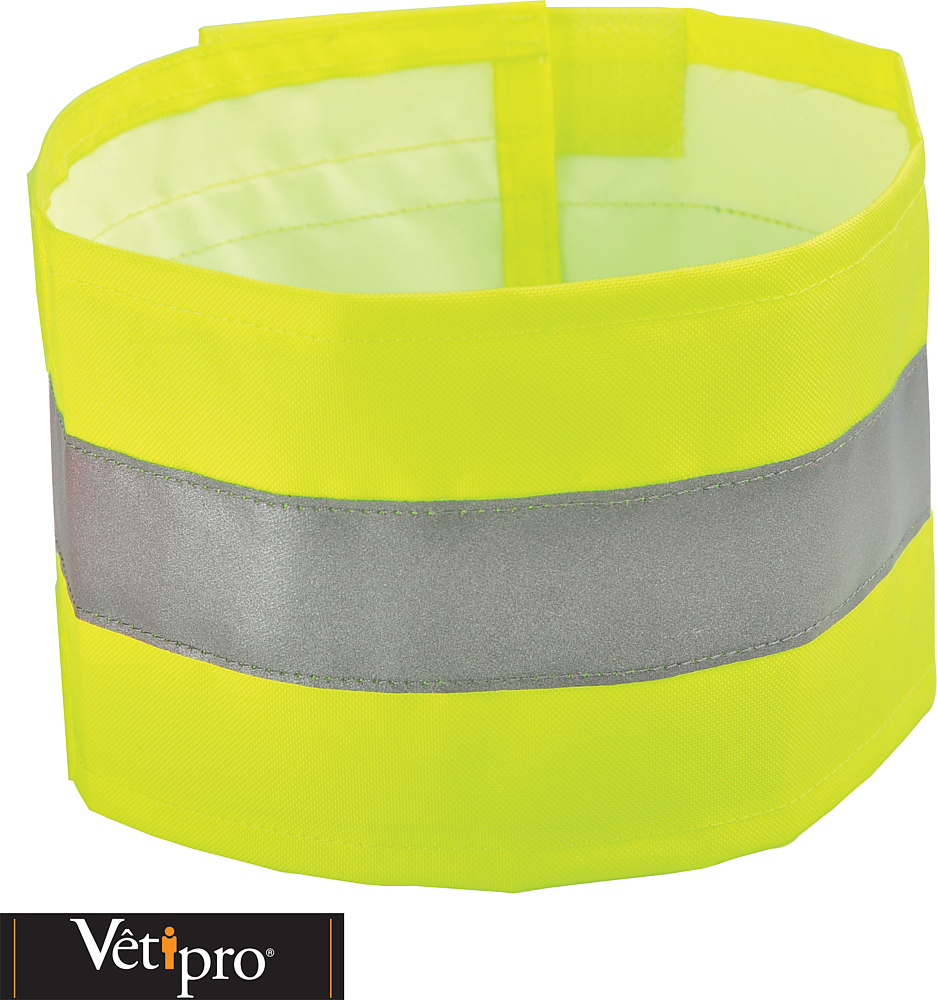 Brassard HV jaune réglable par bande scratch