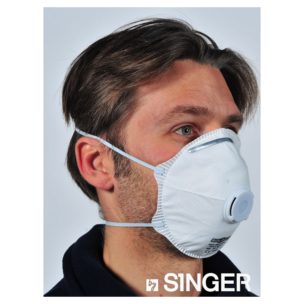 Masque coque à poussière avec soupape FFP2