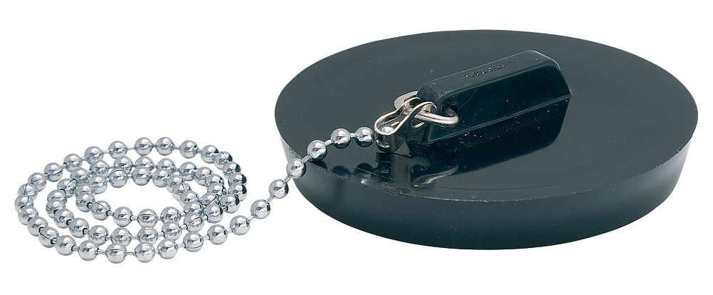 Bouchon avec Chaînette Perlée – Finition Chromée (Chaîne 30 cm)