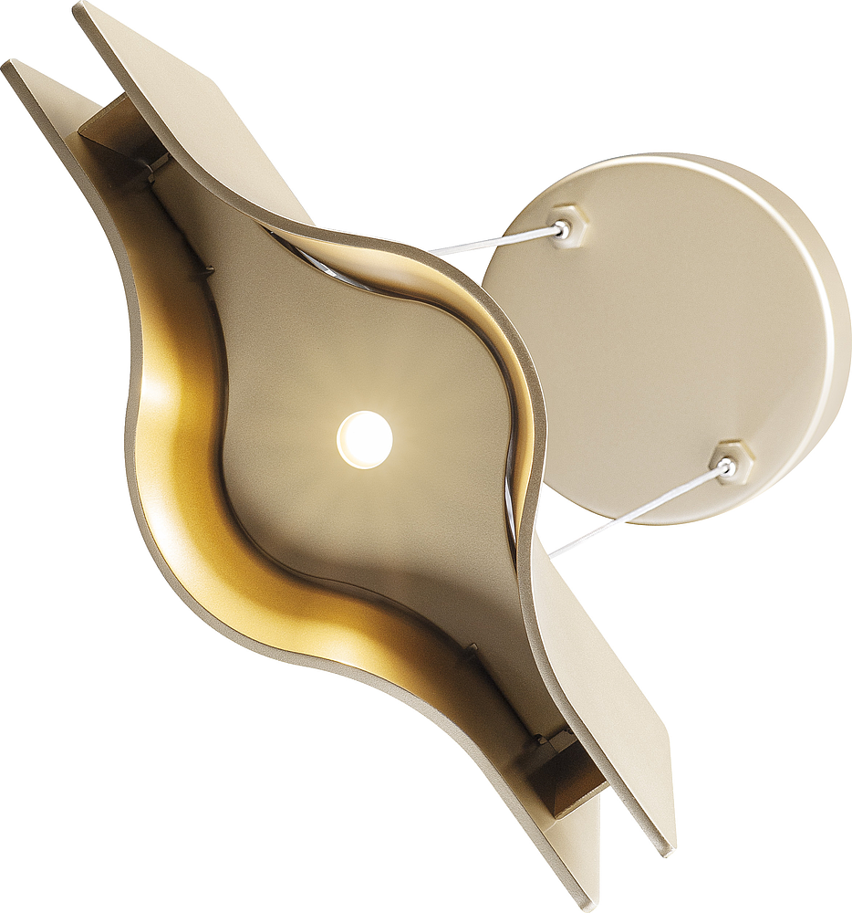 WAVE PENDANT susp. laiton 8,6W