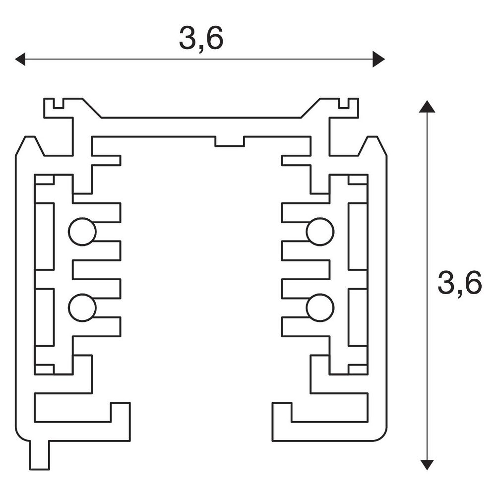 S-TRACK Rail 3m noir