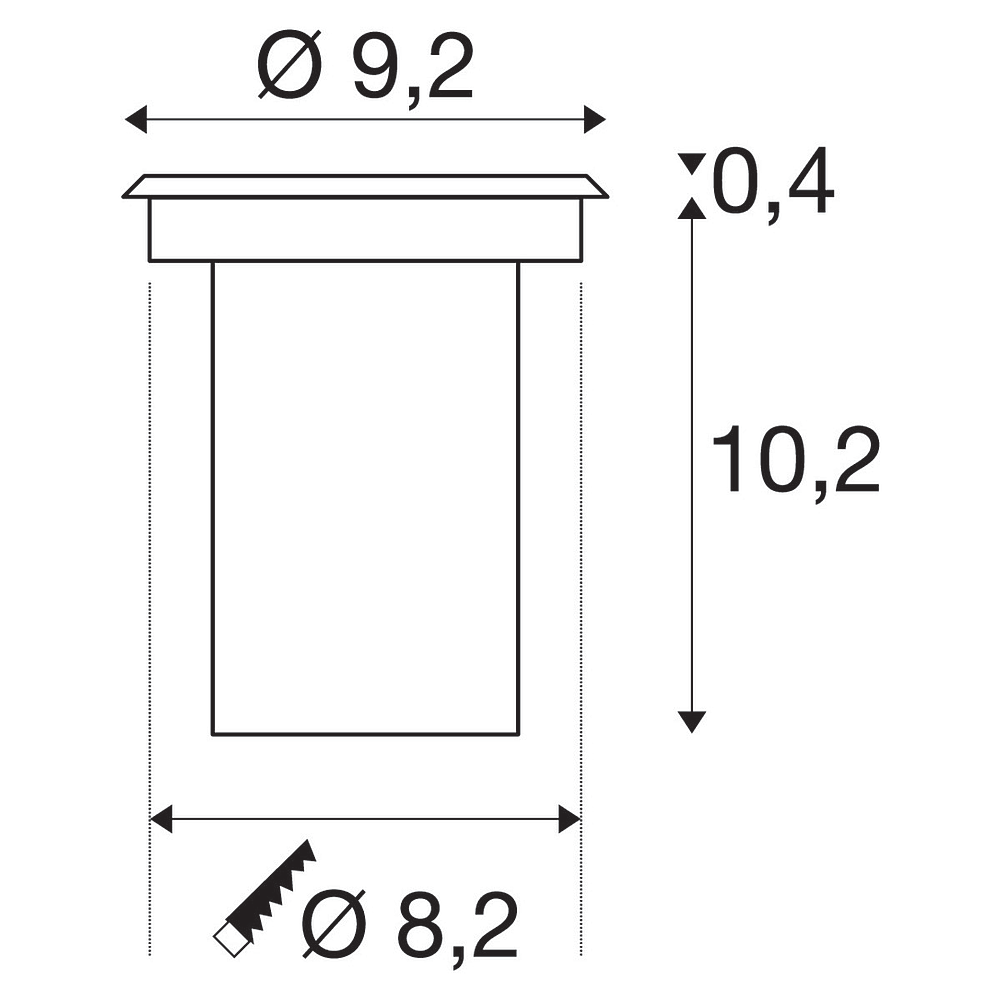 DASAR 92 LED 230V PRO inox 316