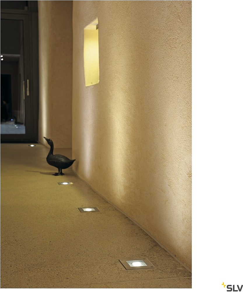 DASAR CARRE GU10, inox 304