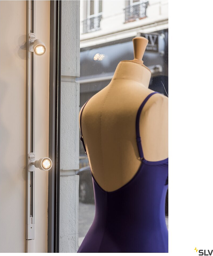 PURI TRACK, verre blanc, GU10