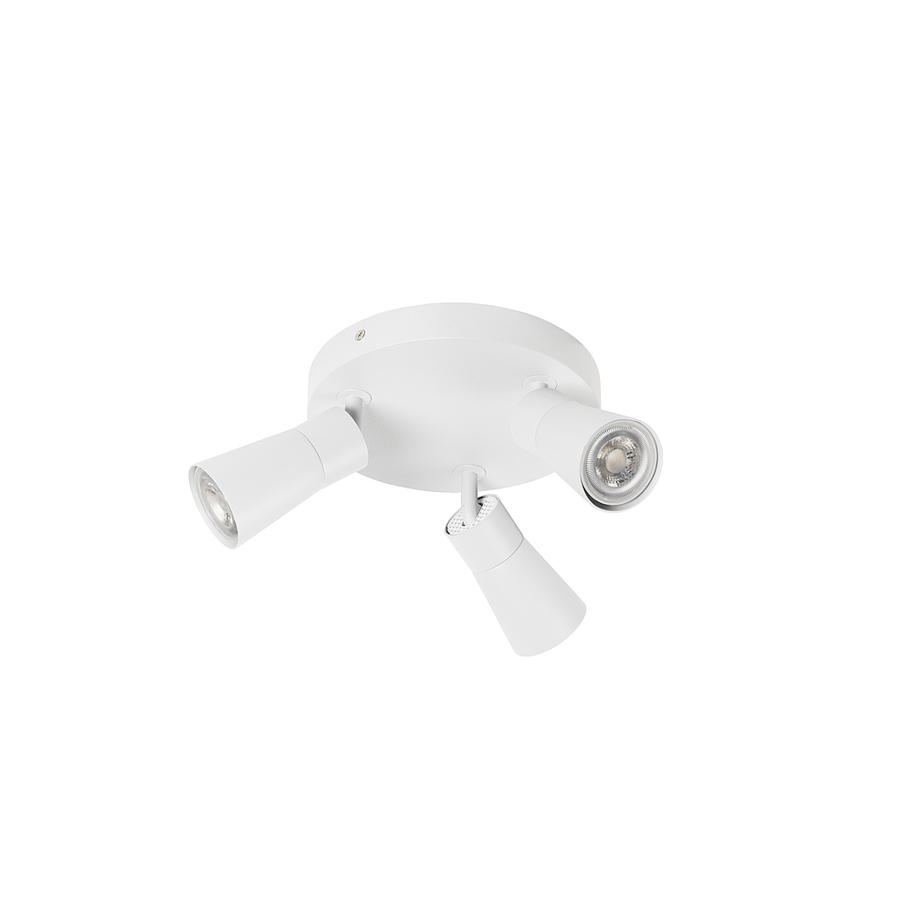 PURI 2.0 Cone app plaf rond 3xGU10 b/b