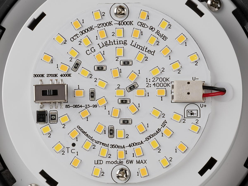 CYFT DOME applique 2,7/3/4K PHASE noir