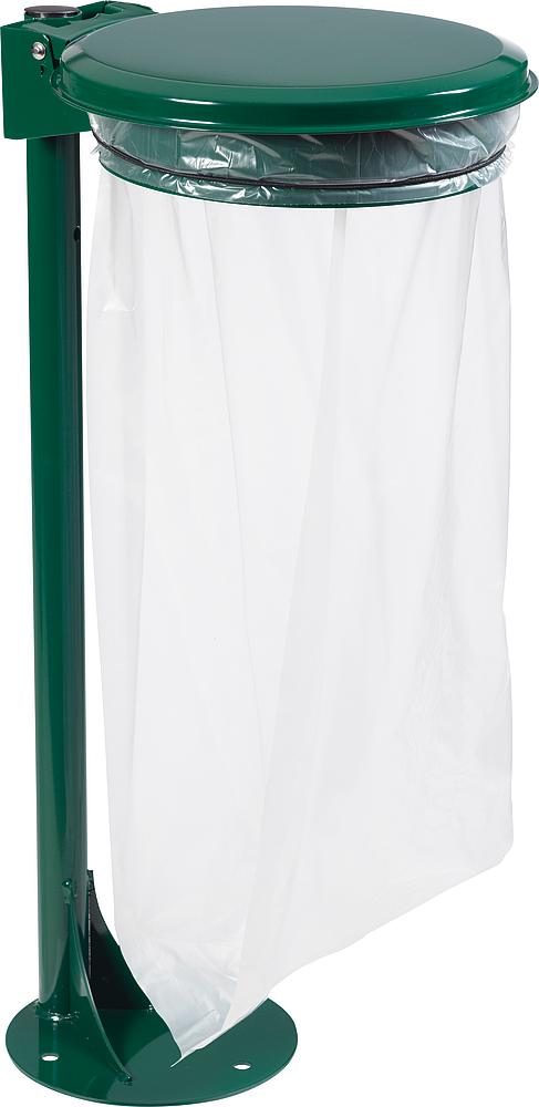 COLLECMUR SUR PLATINE AVEC POTEAU A FIXER VERT AVEC COUVERCLE