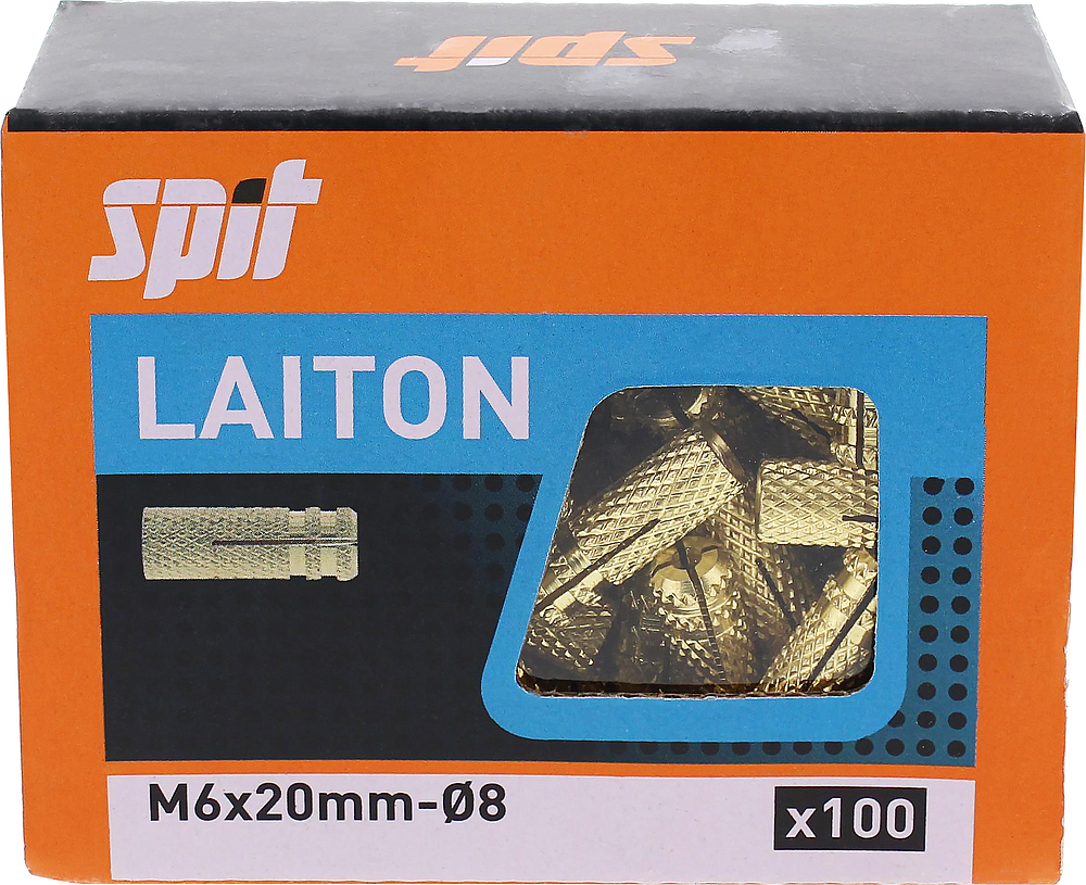 Cheville laiton M6x23 (100/bte)