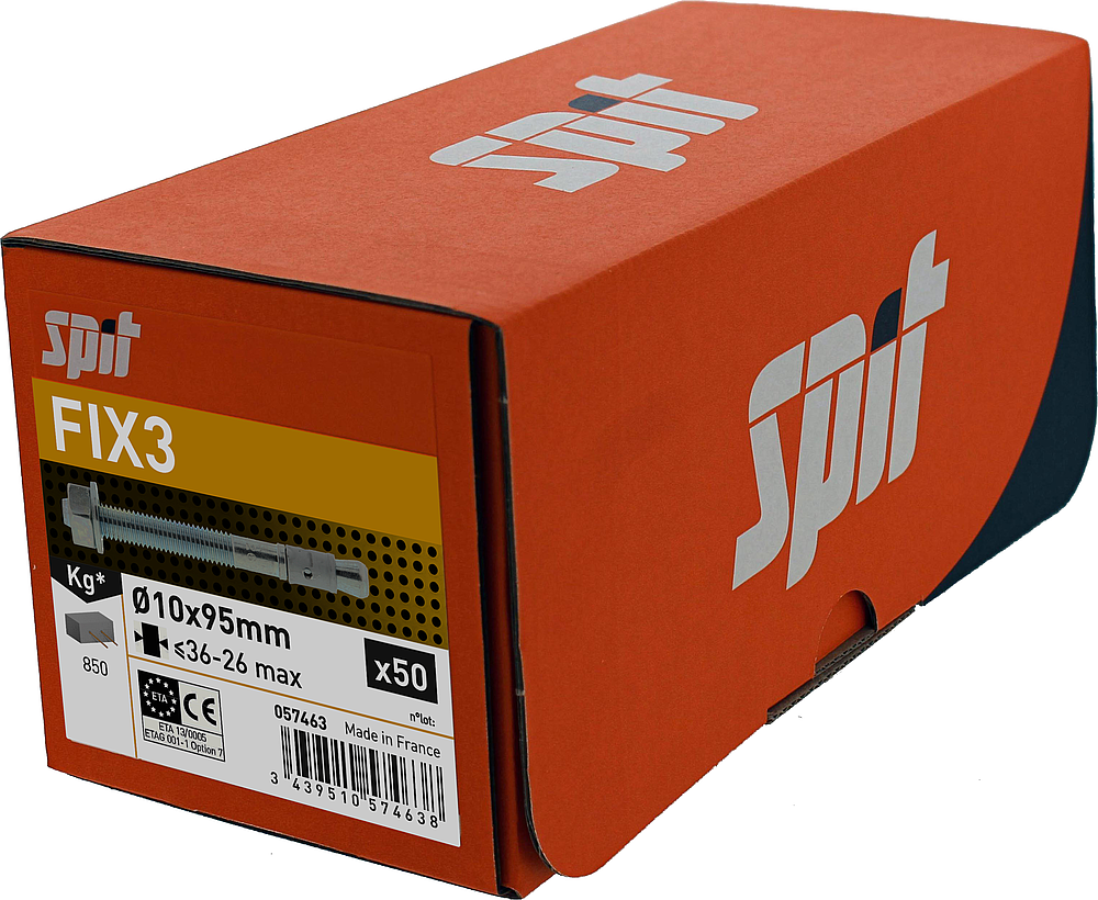 SPIT FIX3 - Cheville 10x95/36-26MT (50)