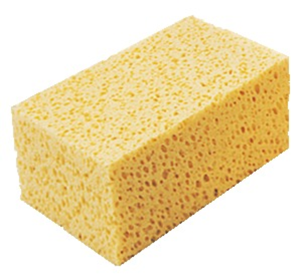 EPONGE SYNTHETIQUE JAUNE 15X10X8CM