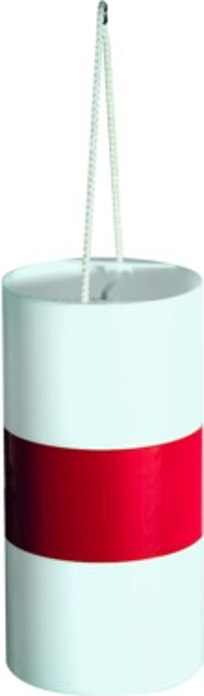 FARDIER CYLINDRIQUE BLANC AVEC BANDE RETRO ROUGE
