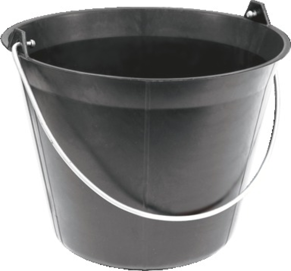 SEAU PLASTIQUE NOIR 11 LITRES ANSE 5,3MM