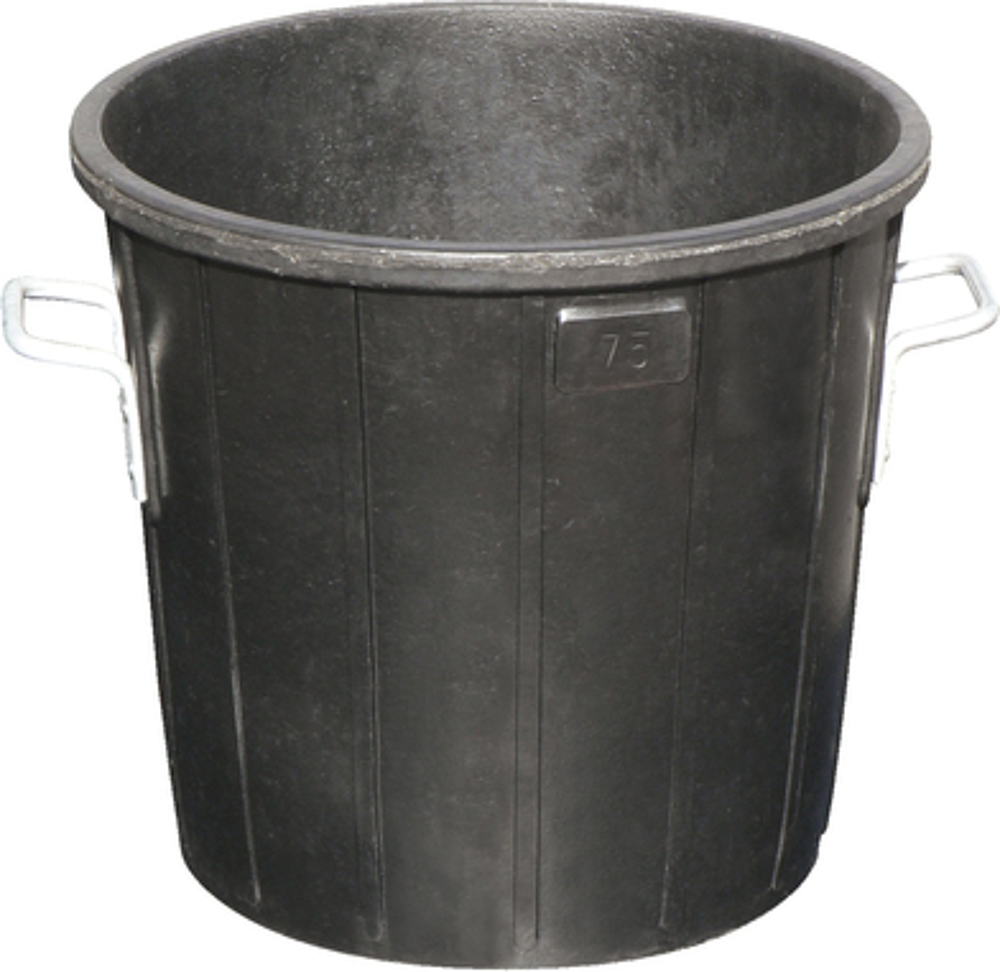 POUBELLE PRO DE CHANTIER 75 LITRES ALLEGEE CAOUTCHOUC