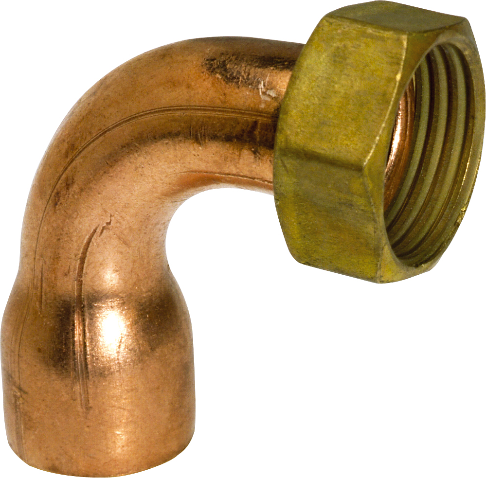 Raccord LB-Cu 2 parties coudé