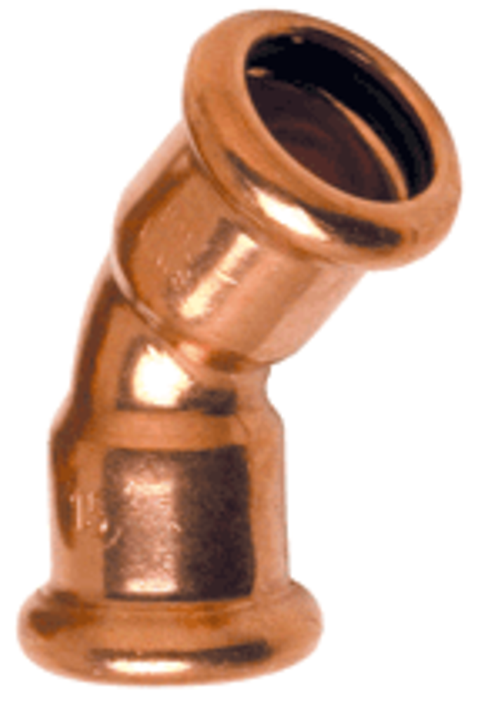 Courbe 45° FF  Cu à sertir pour tube Cuivre Chauff. & Sanitaire 6041