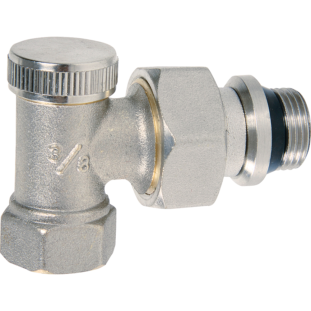 Coude de réglage radiateur équerre  – finition nickelée