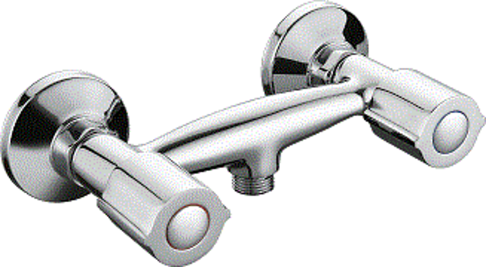 Mélangeur pour douche Akvo NF -têtes céramiques demi-tour - chromé