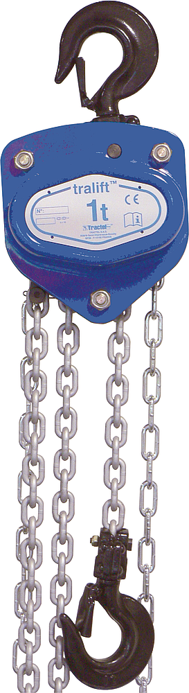 PALAN MANUEL A CHAINE TRALIFT 2000kg  3M 2 BRINS