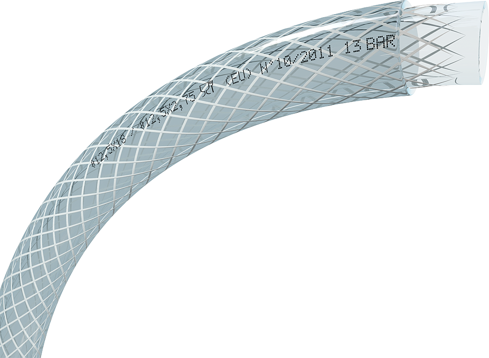 Tuyau PVC tressé transparent CRISTAL - Vignette 2