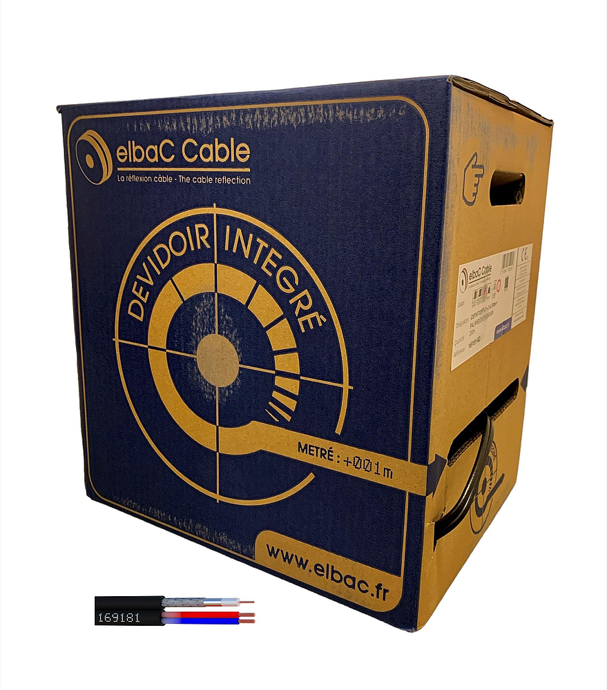 Coax + Alim 2X0.75 Hd 200M