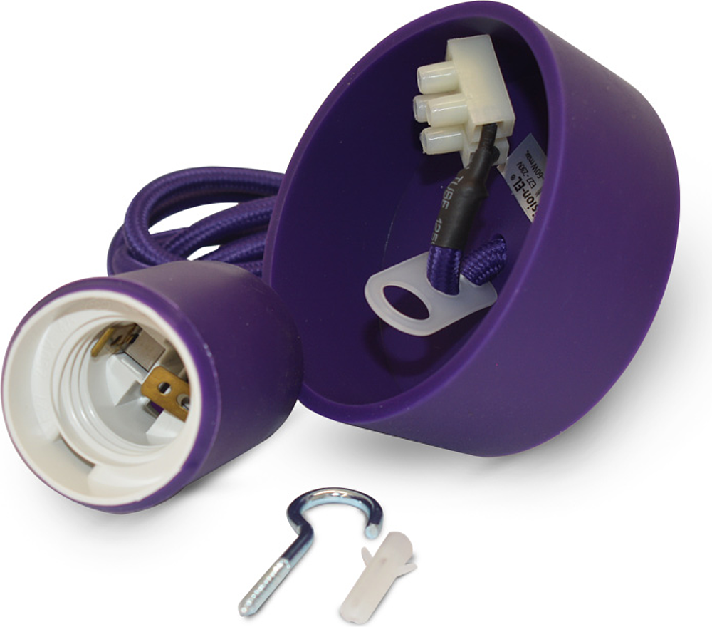 DOUILL E27 SILI + CABL 2M VIOL