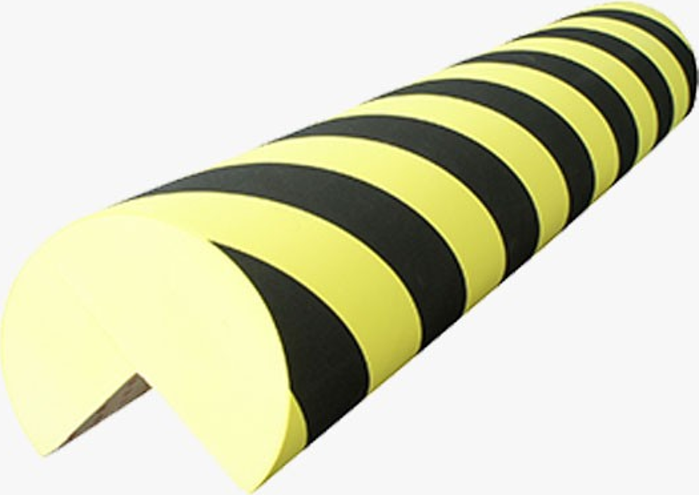 1 x Protection d'angle en mousse 100mm - noir/jaune