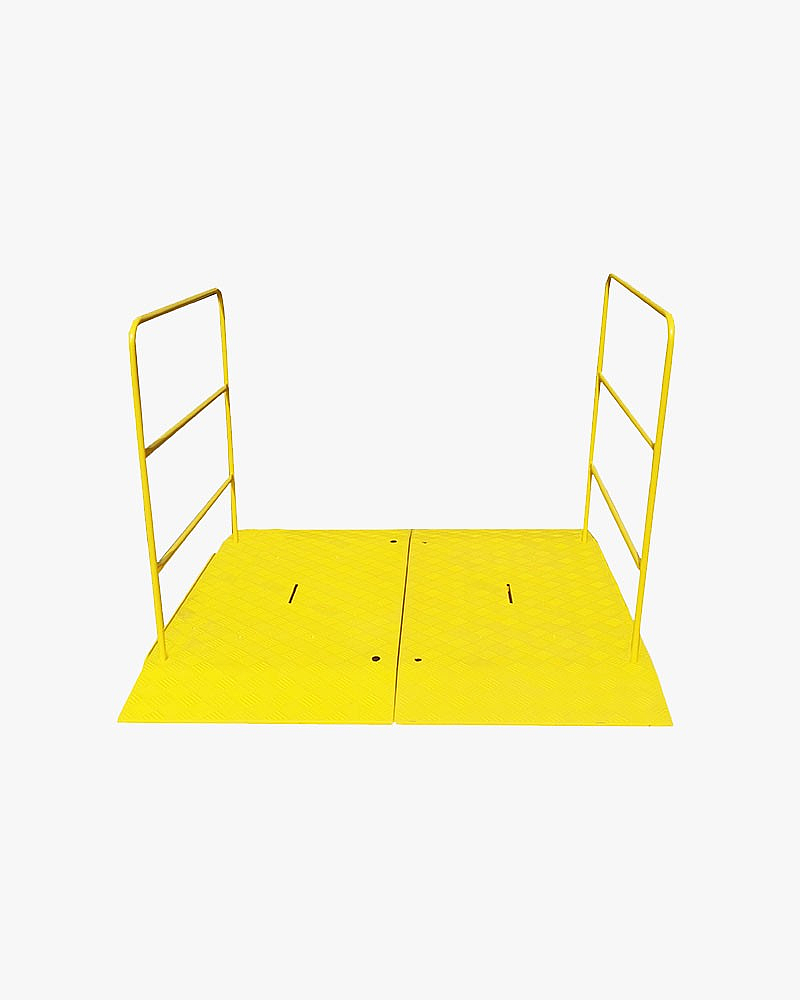 1 x Passerelle de chantier 2 rampants - 1600 mm - jaune/orange