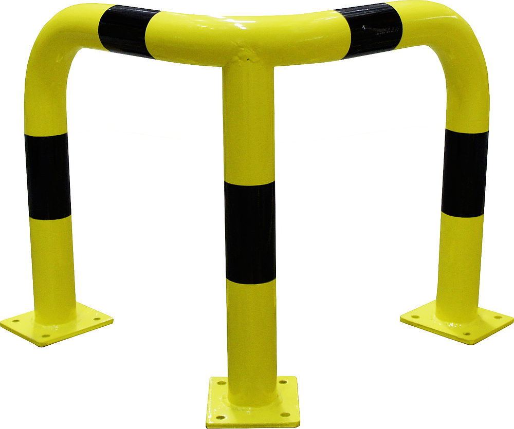 1 x Barrière de protection d'angle - 600mm - noir/jaune