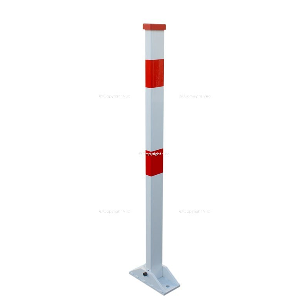 1 x Poteau de parking rabattable avec serrure pompier 11mm