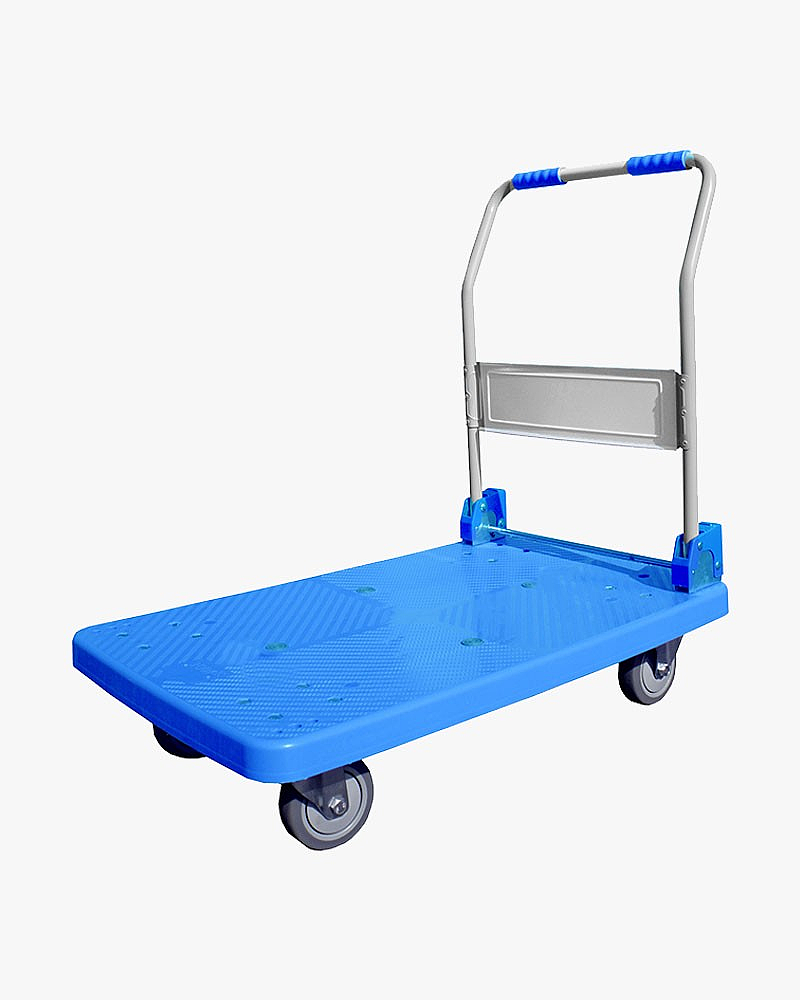 1 Chariot industriel poignée pliable - 150 kg - bleu