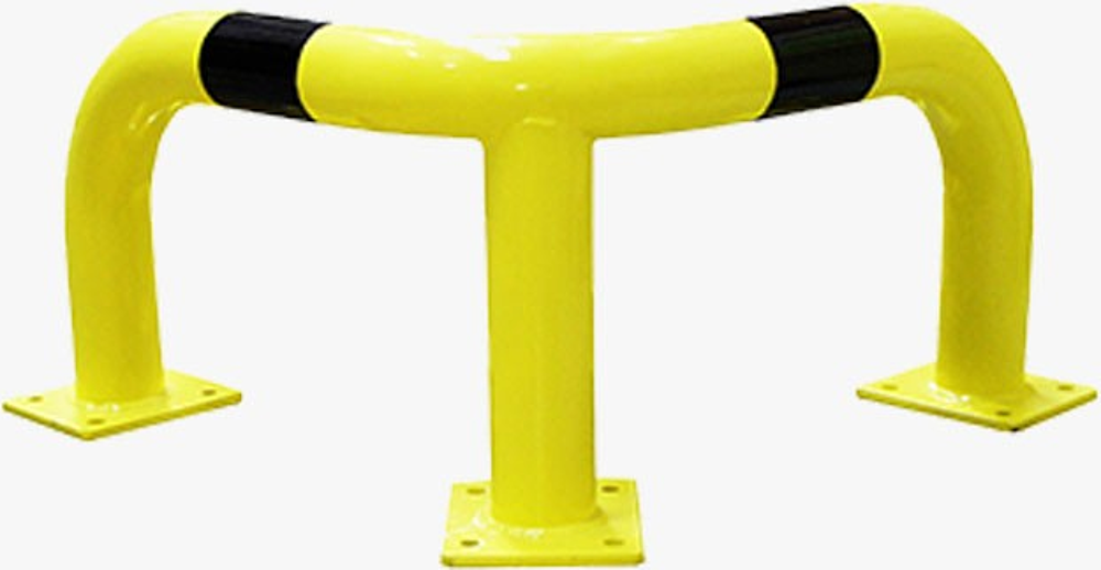 1 Barrière de protection d'angle - 1200mm - noir/jaune