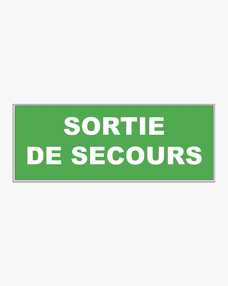 5 x Panneau PVC rectangulaire - Sortie de secours