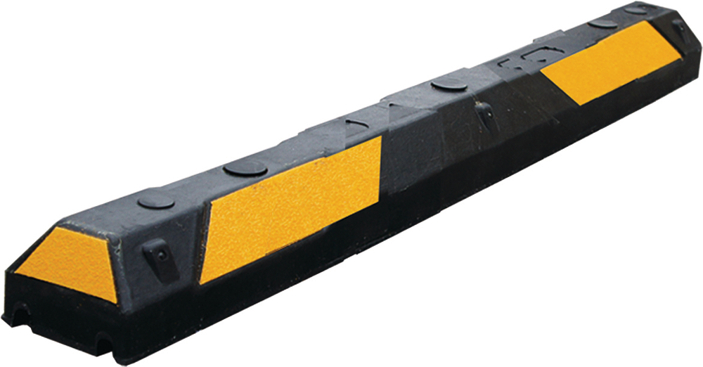 1 x Butée de parking caoutchouc 910 mm noir et jaune