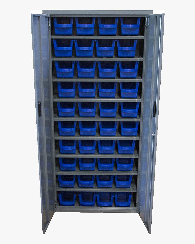 Armoire avec portes - 40x4L - bleu