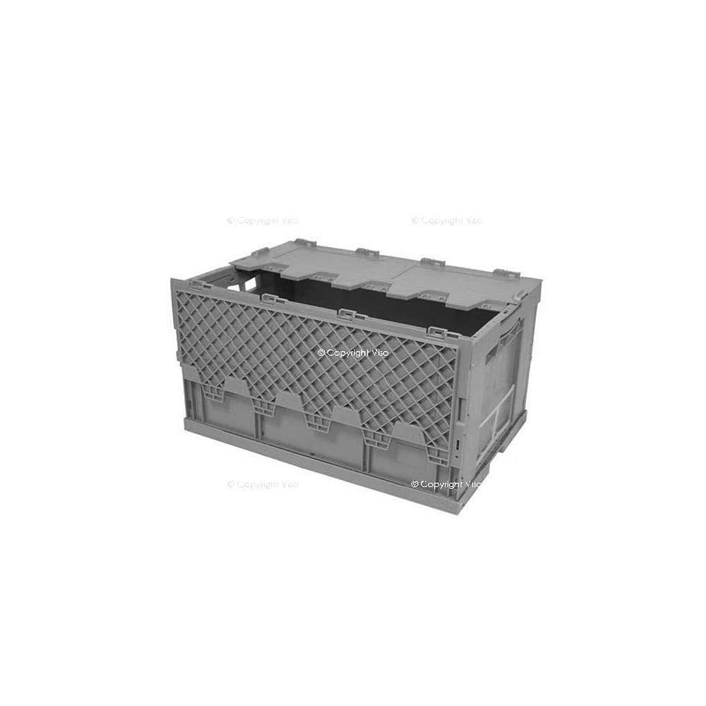 1 x Bac pliant industriel avec couvercle crocodile - 60 L