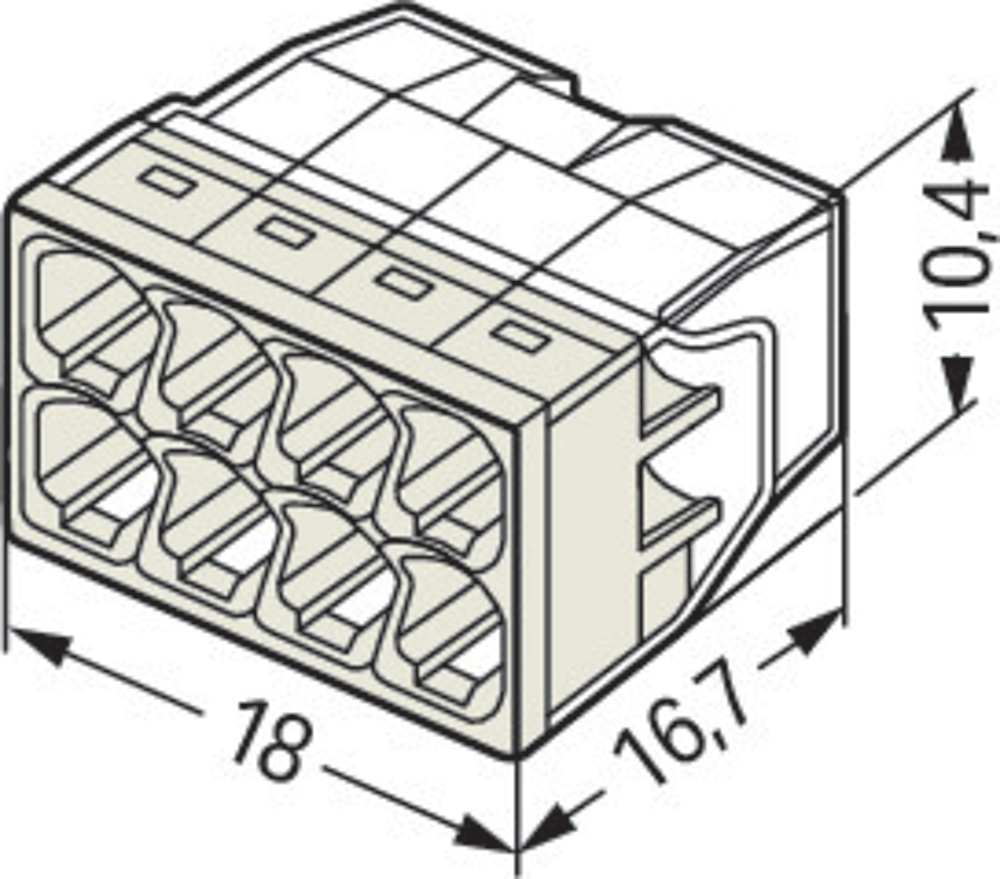Borne WAGO 2273 - 8 x 0,5 à 2,