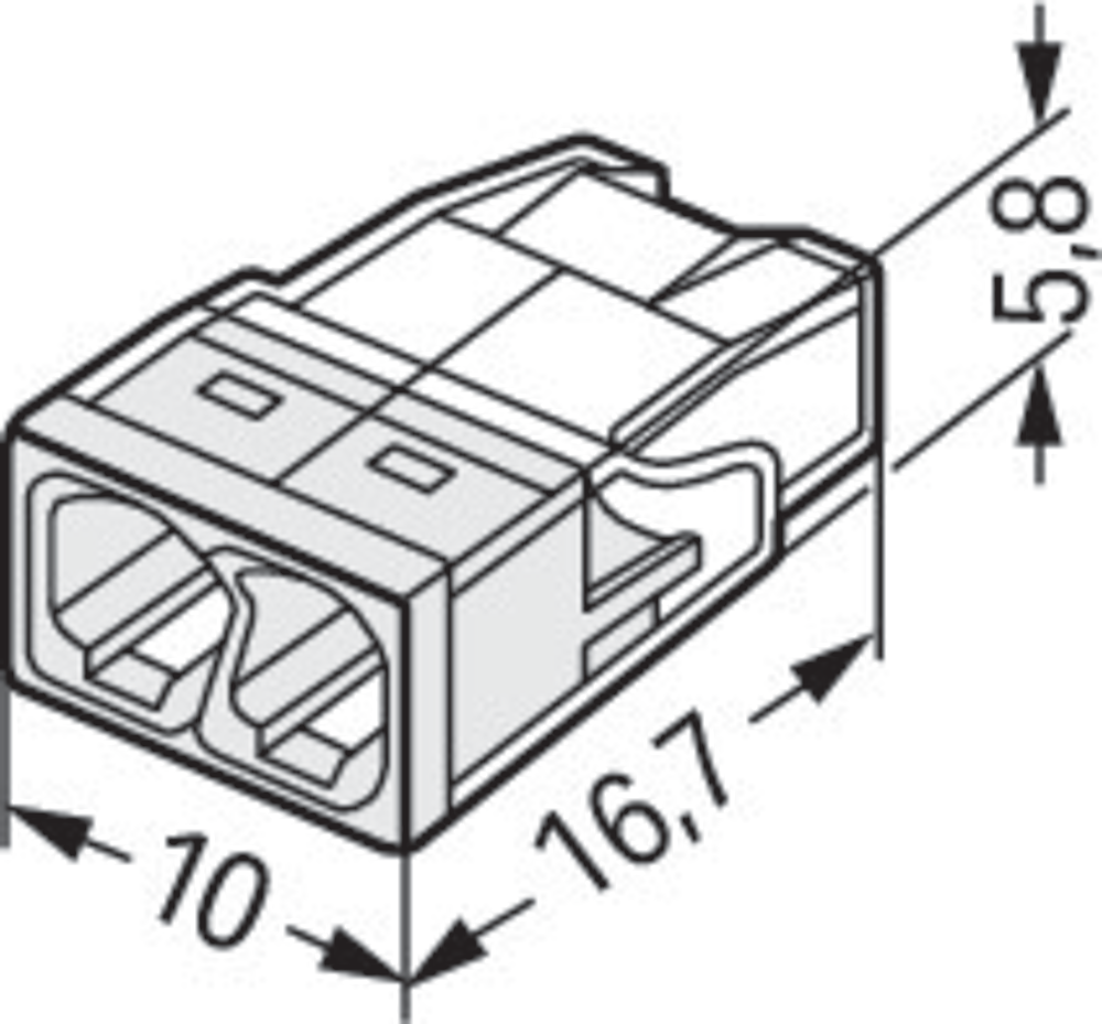 Borne WAGO 2273 - 2 x 0,5 à 2,