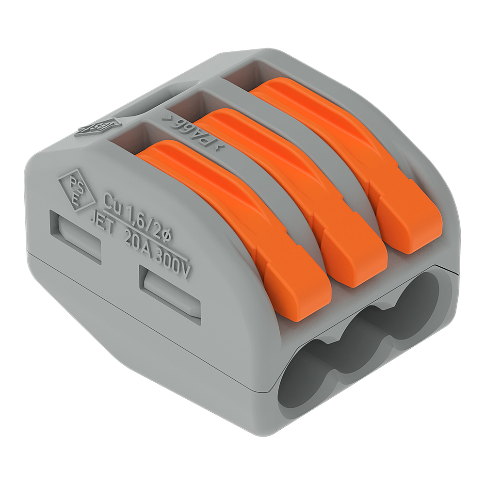 Borne WAGO 222 3x4mm² à levier