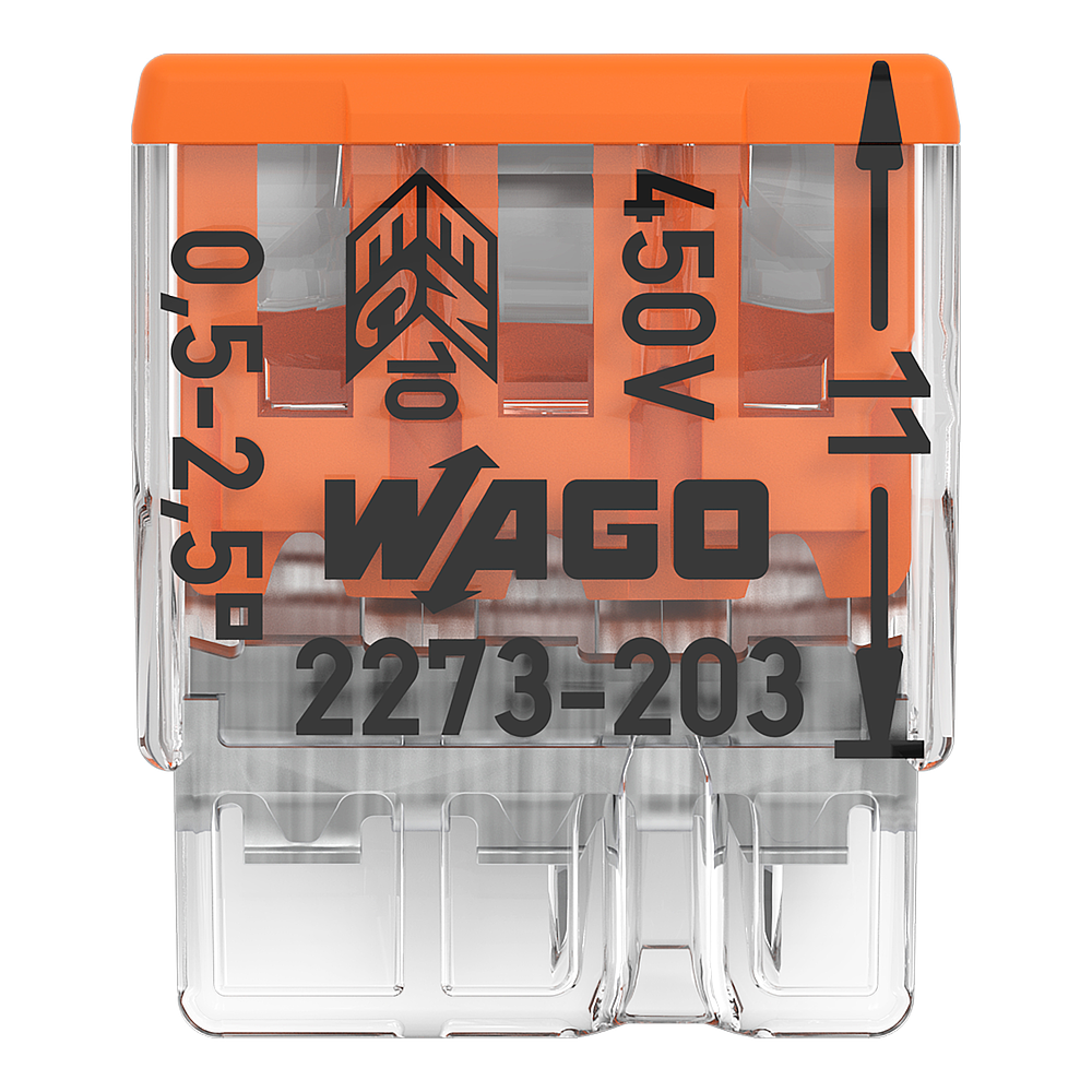 Borne WAGO 2273 - 3 x 0,5 à 2,