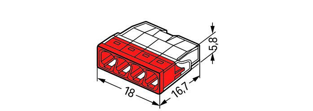 Borne WAGO 2273 - 4 x 0,5 à 2,