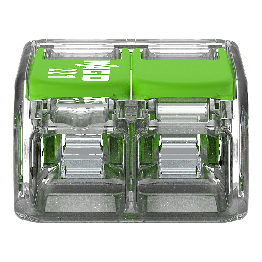 Borne WAGO 221 Green 2x4mm²