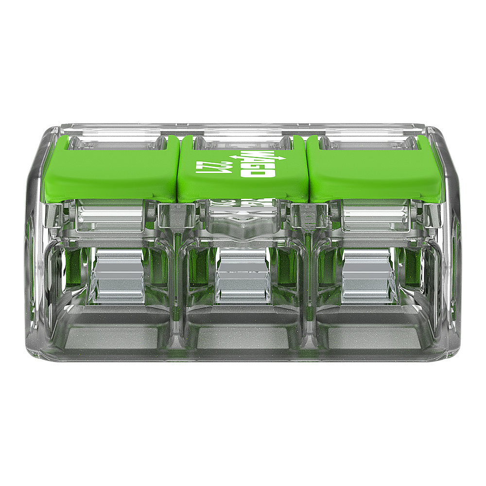 Borne WAGO 221 Green 3x4mm²