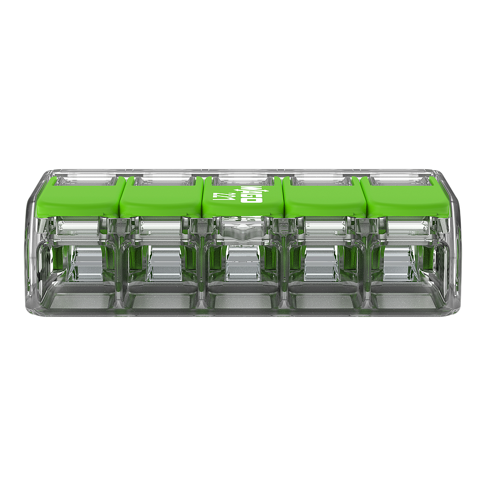 Borne WAGO 221 Green 5x4mm²