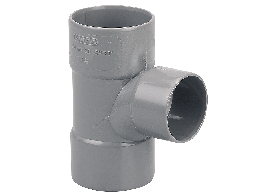 Te PVC Pied de biche 87°30 FFF 50-40mm TJ288