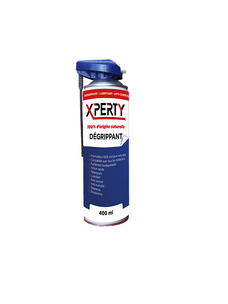 Dégrippant Lubrifiant XPERTY 400 ml (aéro) système PRO  double position