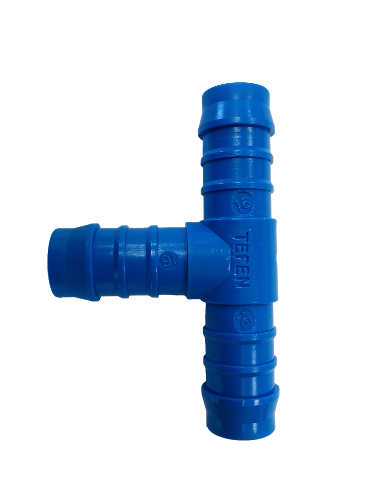 TE CANNELE 16 MM POM NYLON BLEU